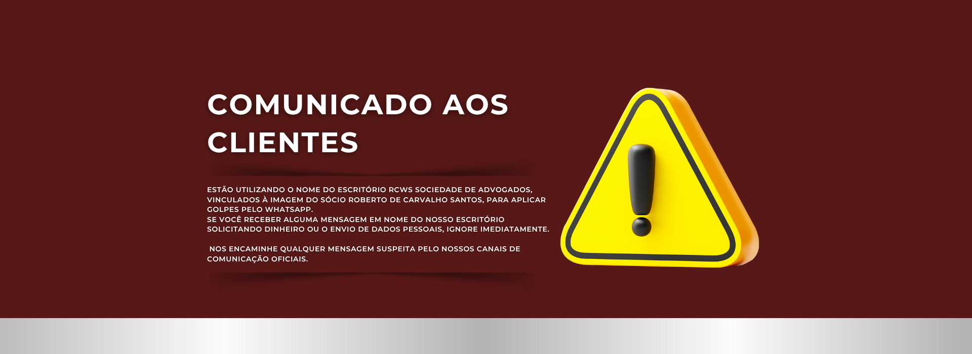 Comunicado aos Clientes