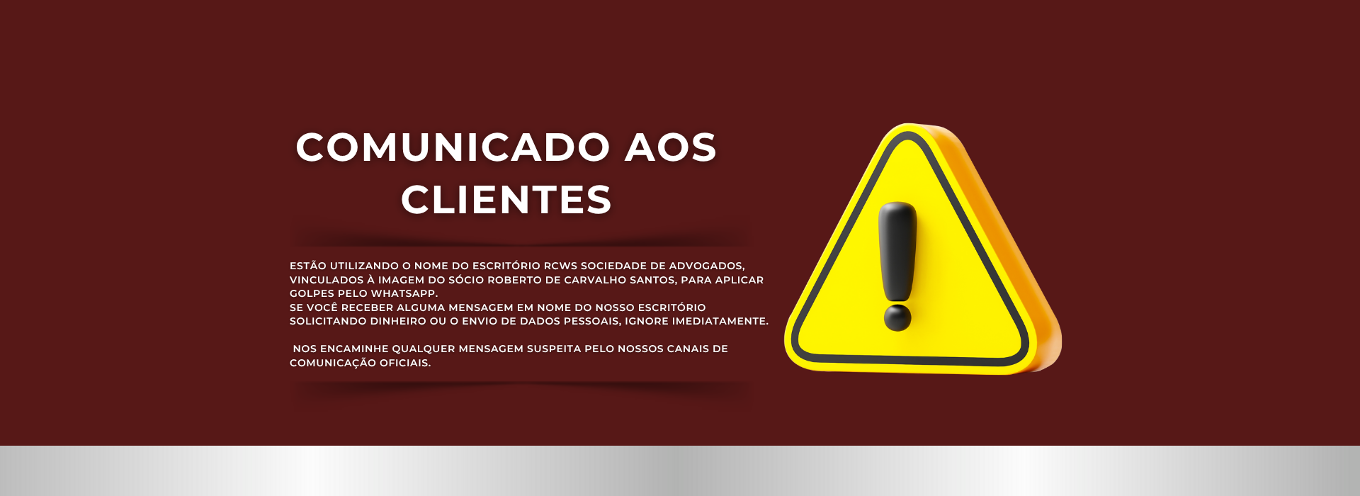 Comunicado aos Clientes